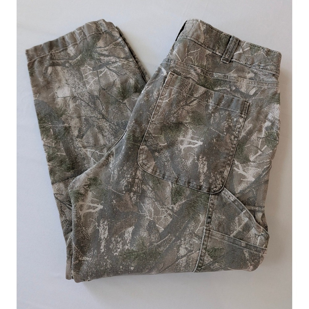 Abercrombie & Fitch Carpenter Pants Mens 34 Brown Camo Gorp Utility Loose
